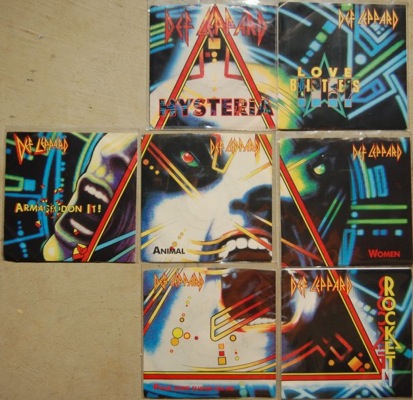 Hysteria singles together